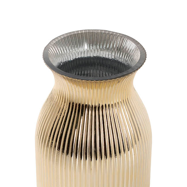 Glass Belly Posy Vase Gold (12x18.5cmH)