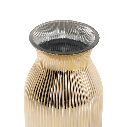Glass Belly Posy Vase Gold (12x18.5cmH)