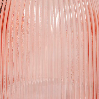 Glass Belly Posy Vase Light Peach (12x18.5cmH)