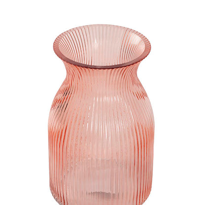Glass Belly Posy Vase Light Peach (12x18.5cmH)