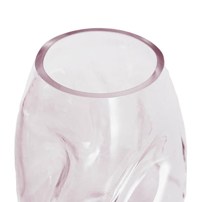 Glass Wavy Vase Tint Plum (15x18cmH)