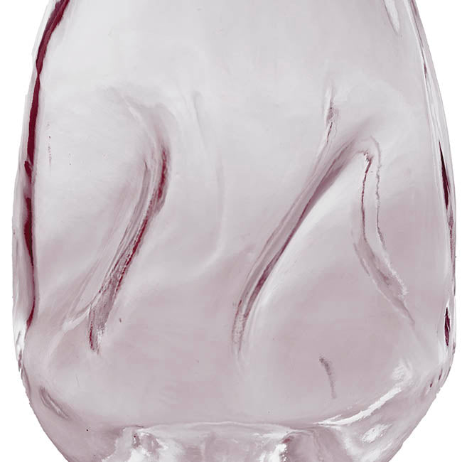 Glass Wavy Vase Tint Plum (15x18cmH)