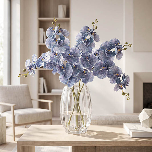Glass Ribbed Lantern Vase Clear (14x20cmH)