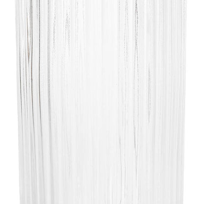 Glass Ribbed Cylinder Tall Vase Clear (12x30cmH)