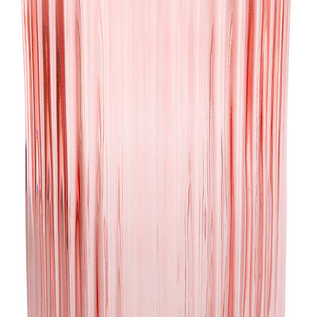 Glass Ribbed Cylinder Tall Vase Dusty Pink (12x30cmH)