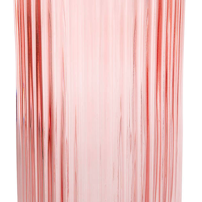 Glass Ribbed Cylinder Vase Dusty Pink (10x20cmH)