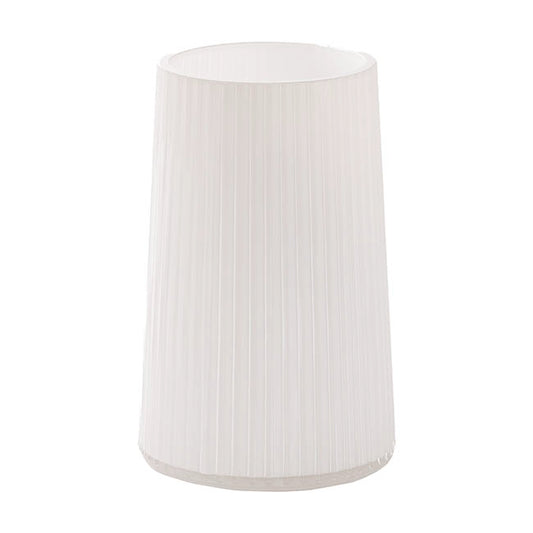 Glass Ribbed Cone Vase White (13x9TDx20cmH)