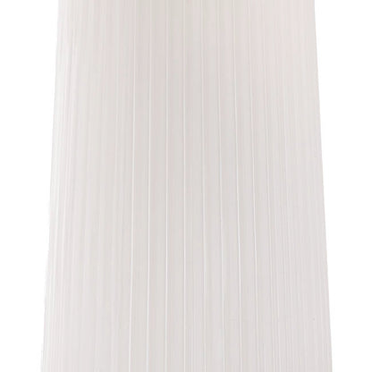 Glass Ribbed Cone Vase White (13x9TDx20cmH)