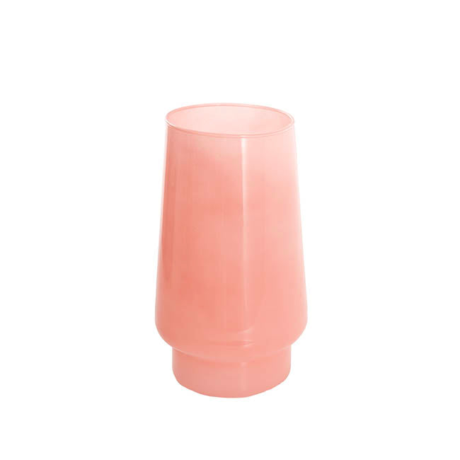 Glass Luna Curve Vase Solid Pink (14x23cmH)