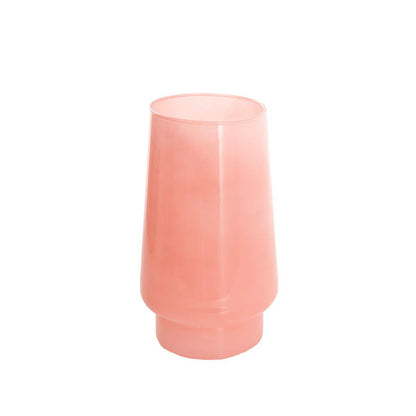 Glass Luna Curve Vase Solid Pink (14x23cmH)