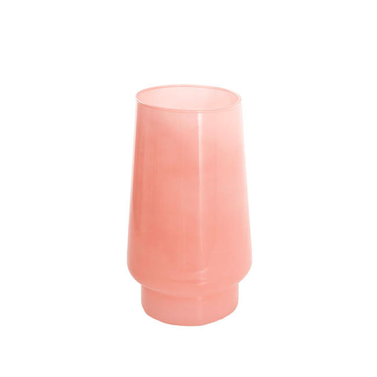 Glass Luna Curve Vase Solid Pink (14x23cmH)