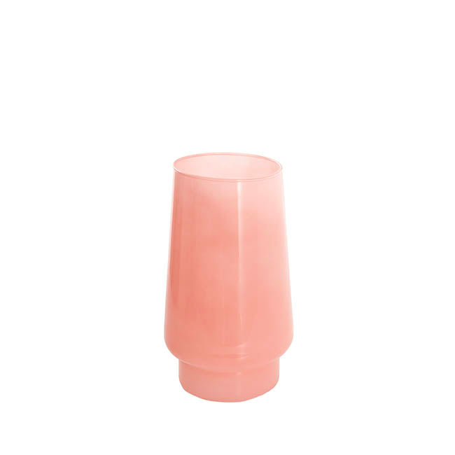 Glass Luna Curve Vase Solid Pink (13x20cmH)