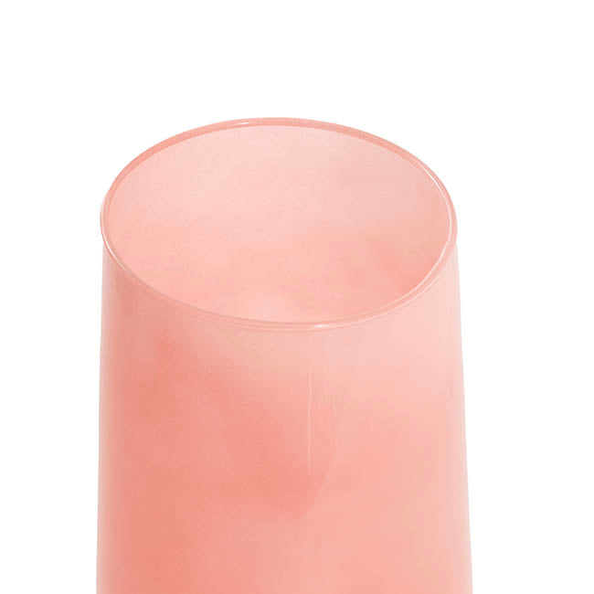 Glass Luna Curve Vase Solid Pink (13x20cmH)