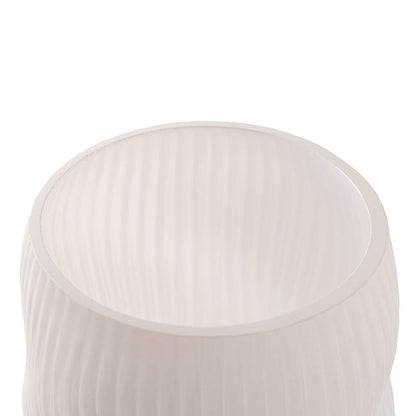Glass Ripple Twist  Vase White (15x11TDx25cmH)
