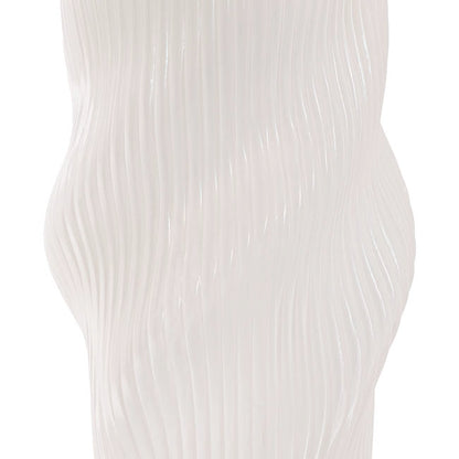 Glass Ripple Twist High Vase White (15x11TDx30cmH)