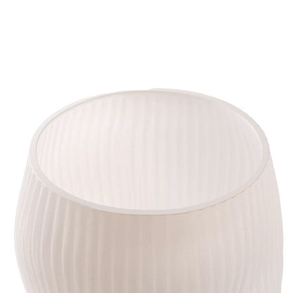 Glass Ripple Twist High Vase White (15x11TDx30cmH)