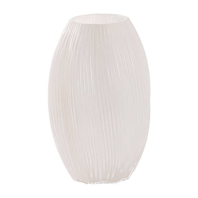 Glass Candy Vase Solid White (20x8TDx28cmH)