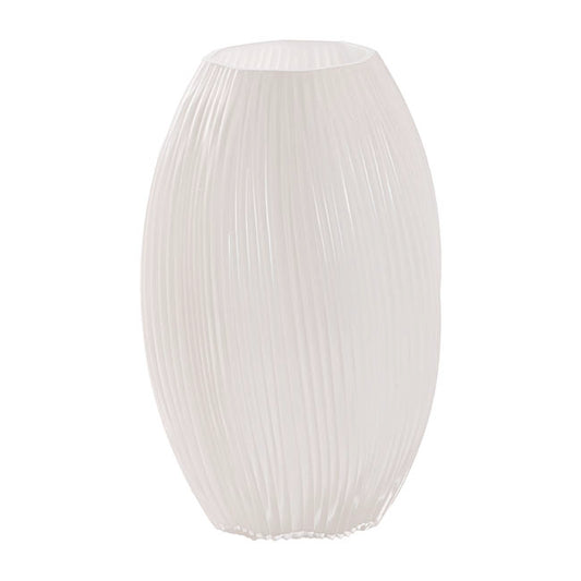 Glass Candy Vase Solid White (20x8TDx28cmH)