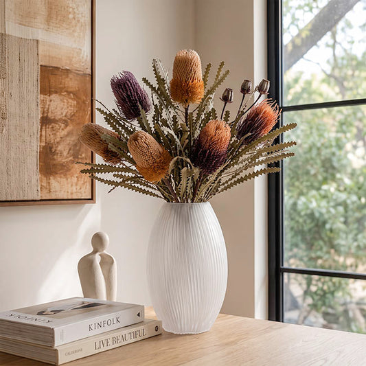 Glass Candy Vase Solid White (20x8TDx28cmH)