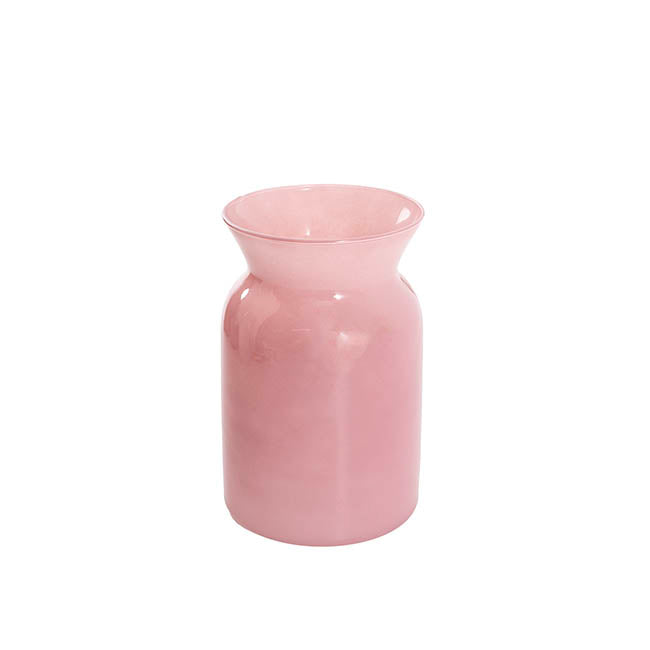 Glass Flared Rim Jar Vase Solid Dusty Lilac (13x20cmH)