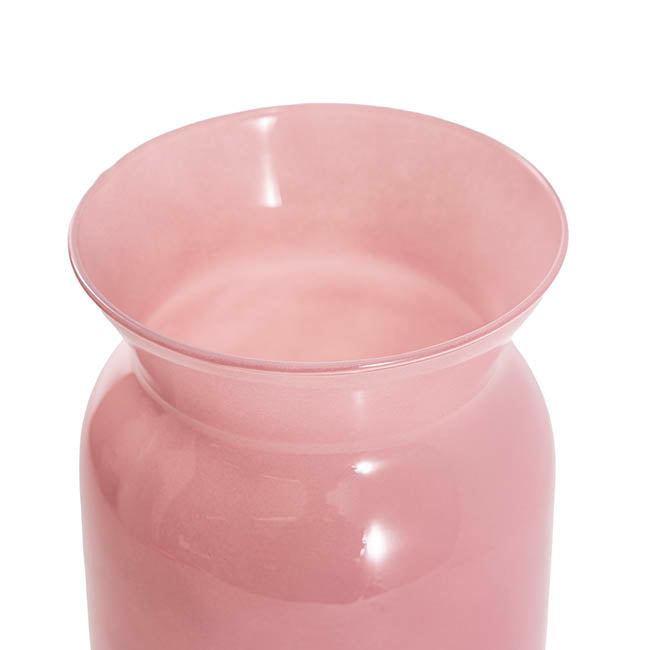 Glass Flared Rim Jar Vase Solid Dusty Lilac (13x20cmH)