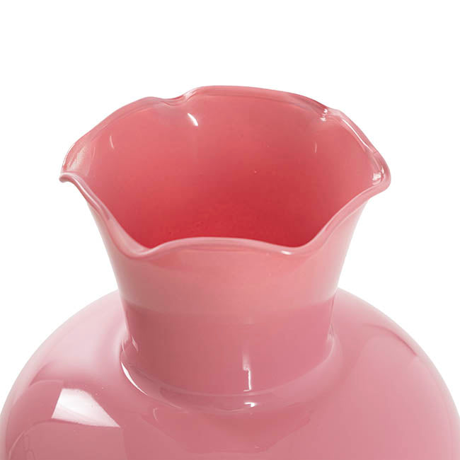 Glass Pomegranate Posy Vase Solid Peach (17x20cmH)