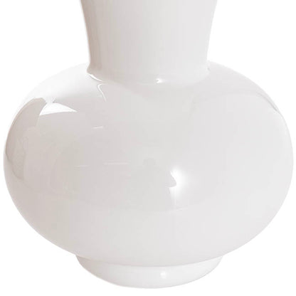Glass Pomegranate Posy Vase Solid White (17x20cmH)