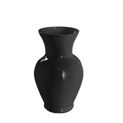 Glass Ginger Vase Solid Black (17x28cmH)