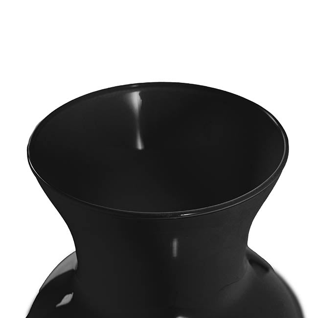 Glass Ginger Vase Solid Black (17x28cmH)