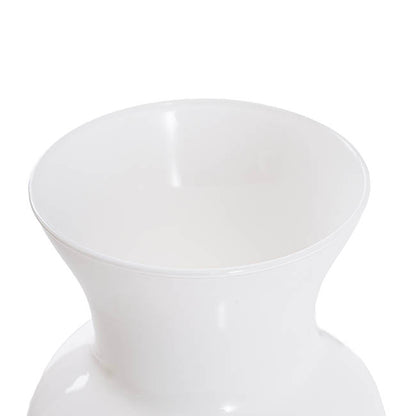 Glass Ginger Vase Solid White (17x28cmH)