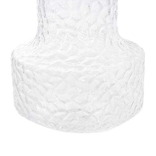 Glass Vintage Hammered Vase Clear (9x15x18cmH)