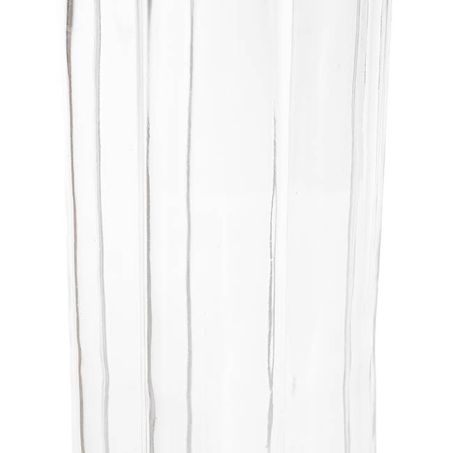 Glass Petal Vase Clear (10x25cmH)