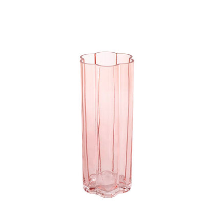Glass Petal Vase Peach (10x25cmH)