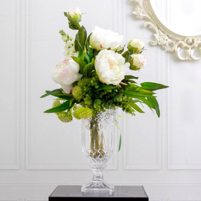 Versailles Crystal Glass Vase Clear (16Dx33cmH)