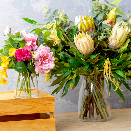 Glass Stella Physique Posy Vase Clear (10TDx13Dx16cmH)