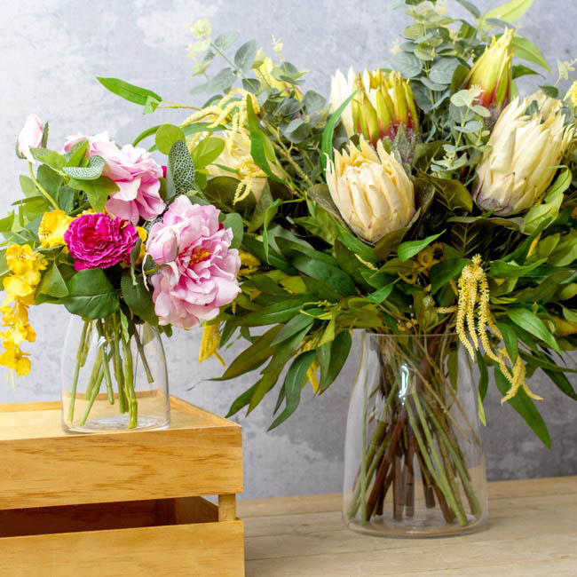 Glass Stella Physique Posy Vase Clear (19.5Dx26cmH)