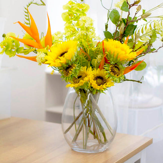 Glass Claire Vase Clear (22Dx26cmH)