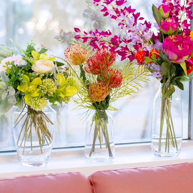 Glass Luna Vase Clear (16Dx25cmH)