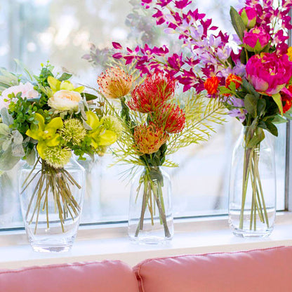 Glass Luna Vase Clear (16Dx25cmH)