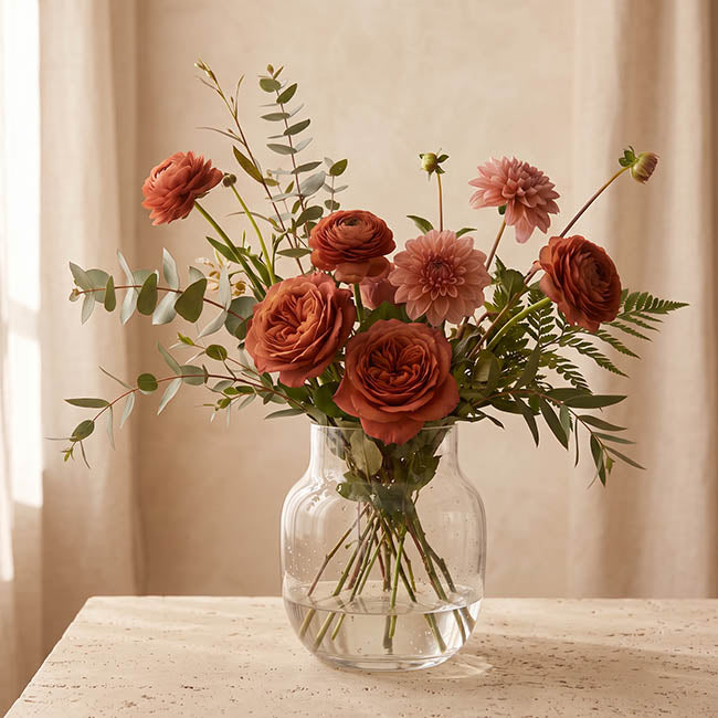 Glass Gia Vase Clear (11x13cmH)