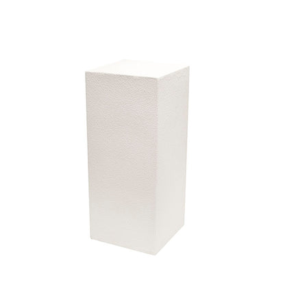 Fibreglass Plinth Square Limestone White (32x32x71cmH)