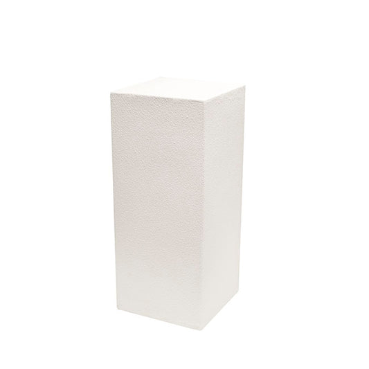 Fibreglass Plinth Square Limestone White (32x32x71cmH)