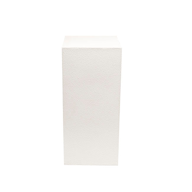 Fibreglass Plinth Square Limestone White (32x32x71cmH)