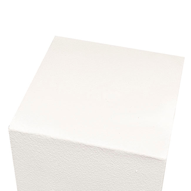 Fibreglass Plinth Square Limestone White (32x32x71cmH)