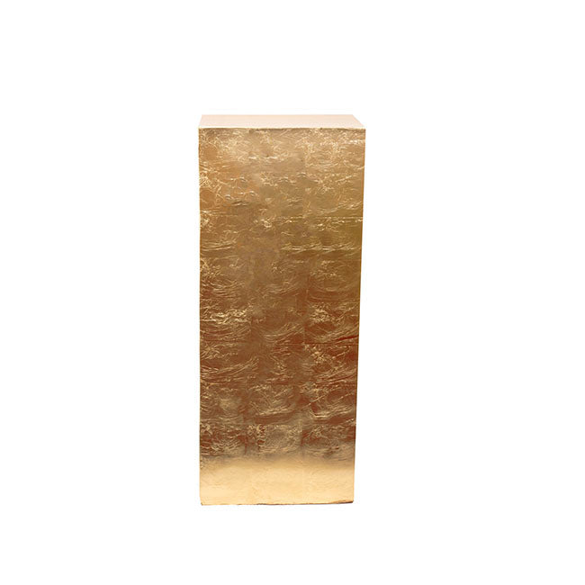 Fibreglass Plinth Square Champagne Gold (32x32x71cmH)