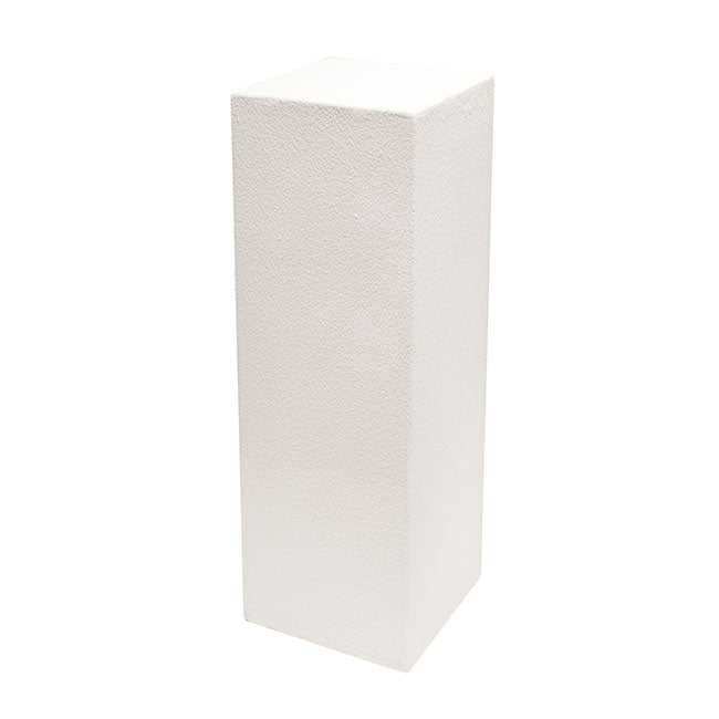 Fibreglass Plinth Square Limestone White (33x33x90cmH)