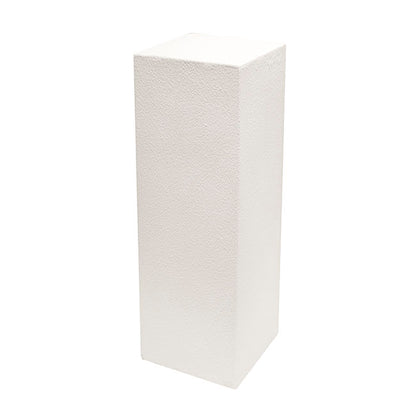 Fibreglass Plinth Square Limestone White (33x33x90cmH)
