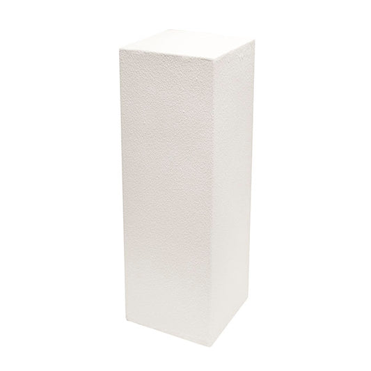 Fibreglass Plinth Square Limestone White (33x33x90cmH)