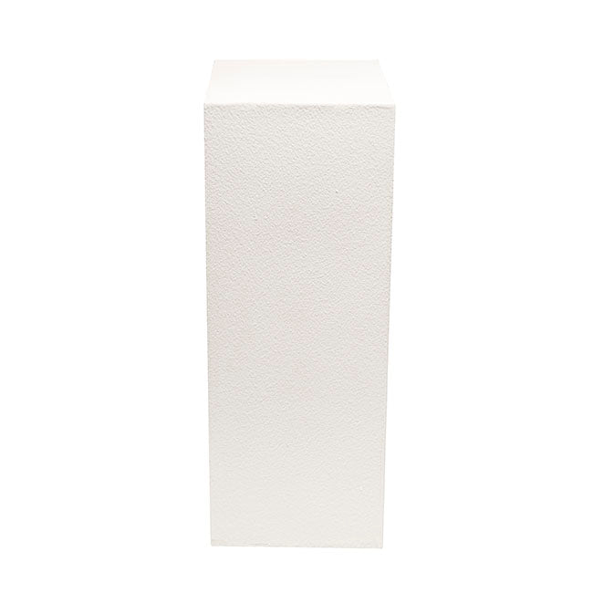 Fibreglass Plinth Square Limestone White (33x33x90cmH)