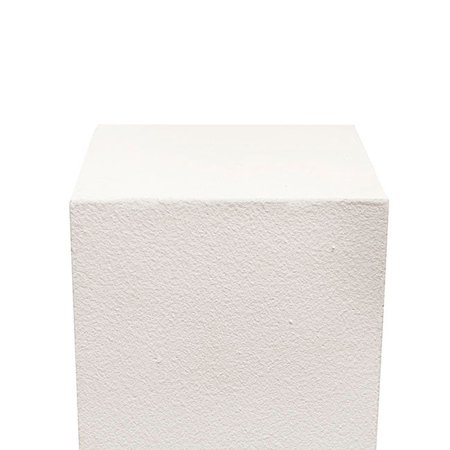 Fibreglass Plinth Square Limestone White (33x33x90cmH)